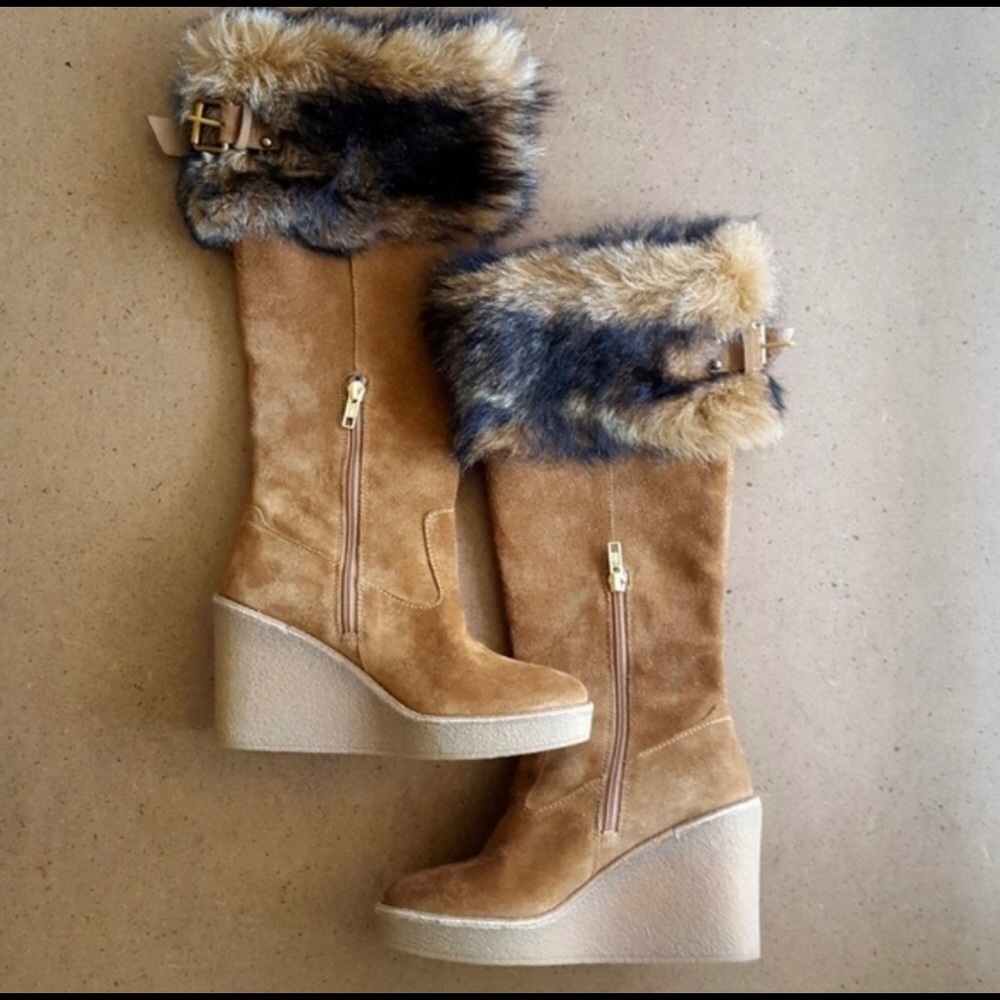 Ugg Valberg Genuine Shearling Wedge Boots
